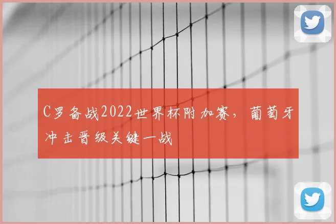 C罗备战2022世界杯附加赛，葡萄牙冲击晋级关键一战