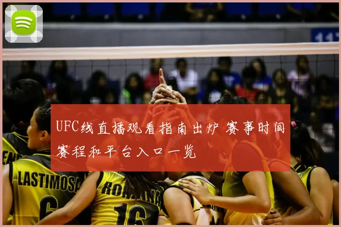 UFC线直播观看指南出炉 赛事时间赛程和平台入口一览